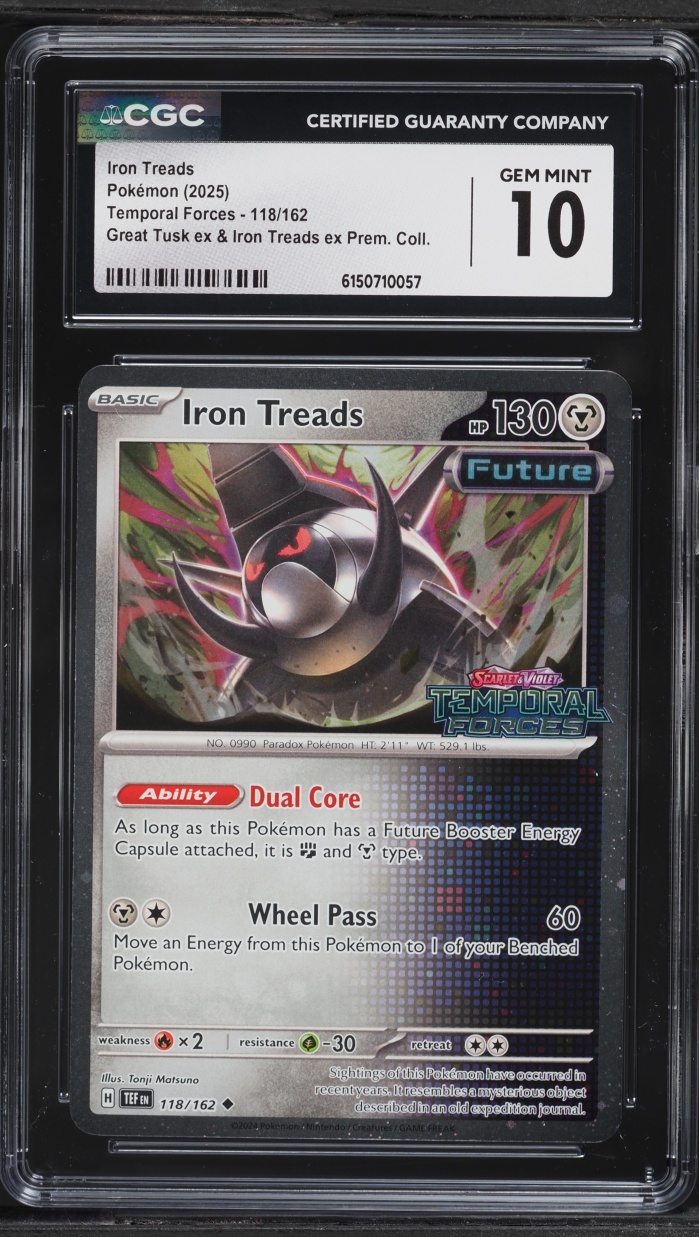 2025 Pokemon Scarlet & Violet Promo Temporal Forces Premium Collection Iron Treads #118 CGC 10