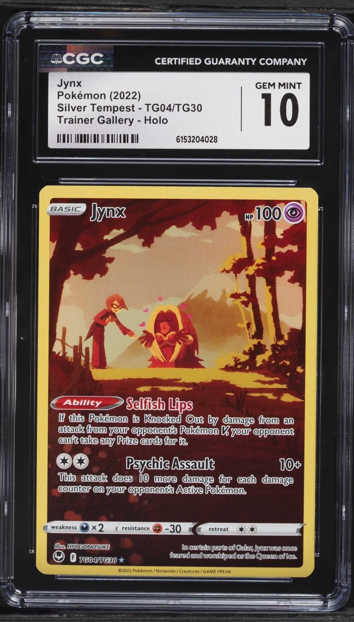 2022 Pokemon Sword & Shield Silver Tempest CHR Jynx #TG04 CGC 10 GEM MINT