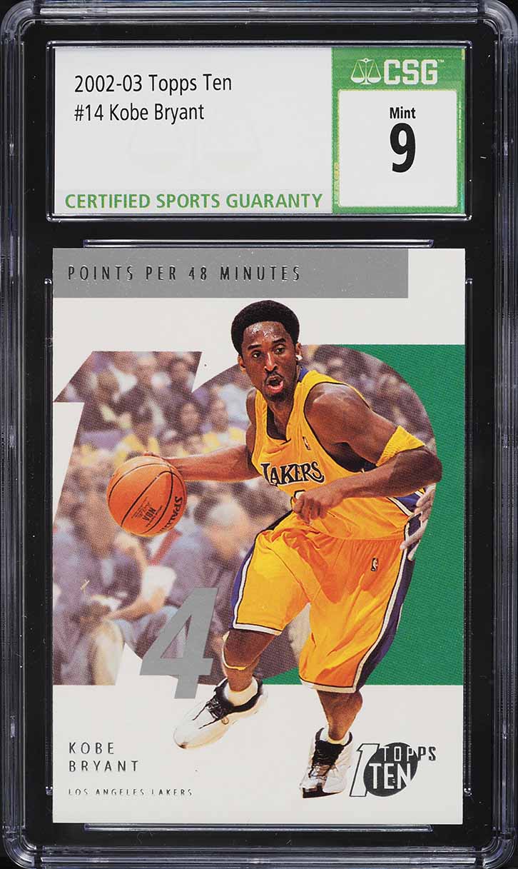 2002 Topps Ten Kobe Bryant #14 CSG 9 MINT