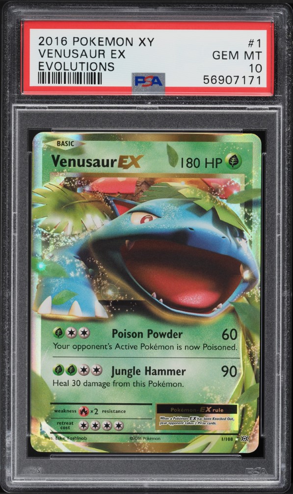 2016 Pokemon XY Evolutions Venusaur EX #1 PSA 10 GEM MINT