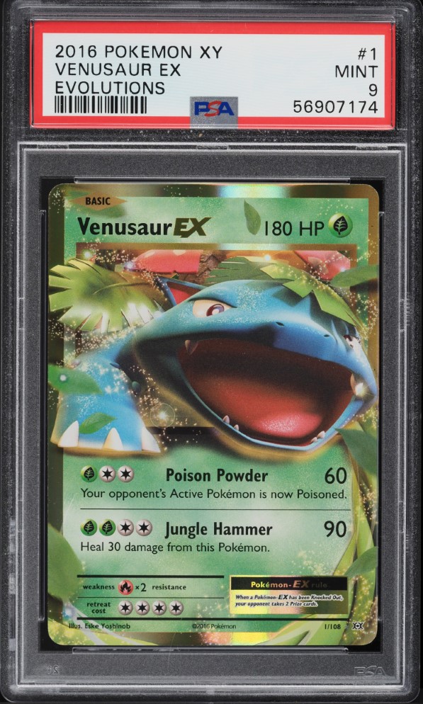 2016 Pokemon XY Evolutions Venusaur EX #1 PSA 9 MINT