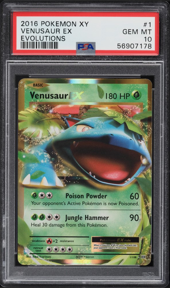 2016 Pokemon XY Evolutions Venusaur EX #1 PSA 10 GEM MINT