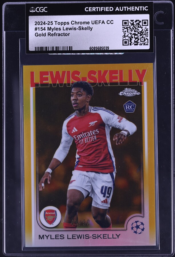 2024 Topps Chrome UEFA Club Competitions Orange Prism Myles Lewis