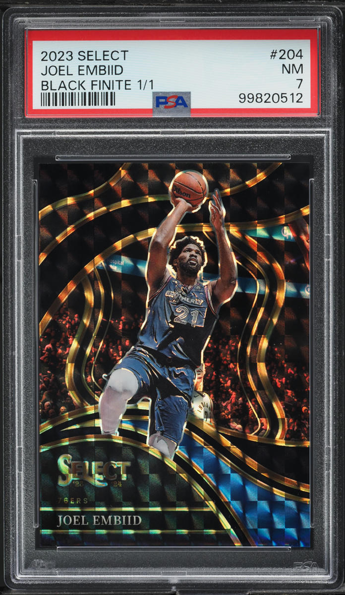 2023 Select Courtside Black Finite Joel Embiid 1/1 #204 PSA 7 NRMT - Main Image