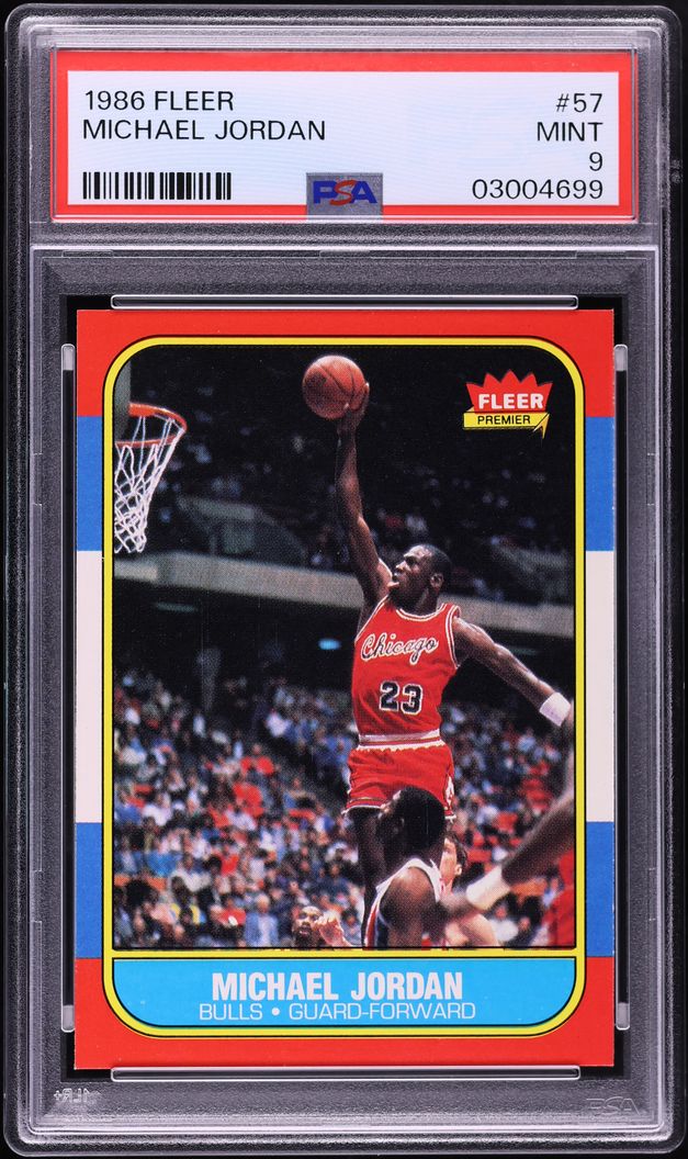 1986 Fleer Basketball Michael Jordan ROOKIE #57 PSA 9 MINT