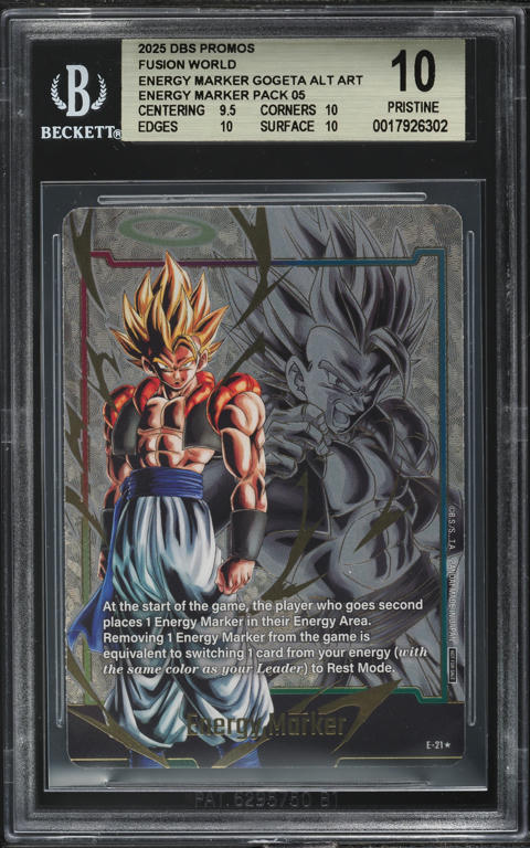 2024 DBS Fusion World Pack 01 Gold Energy Marker Goku #E01-05 CGC