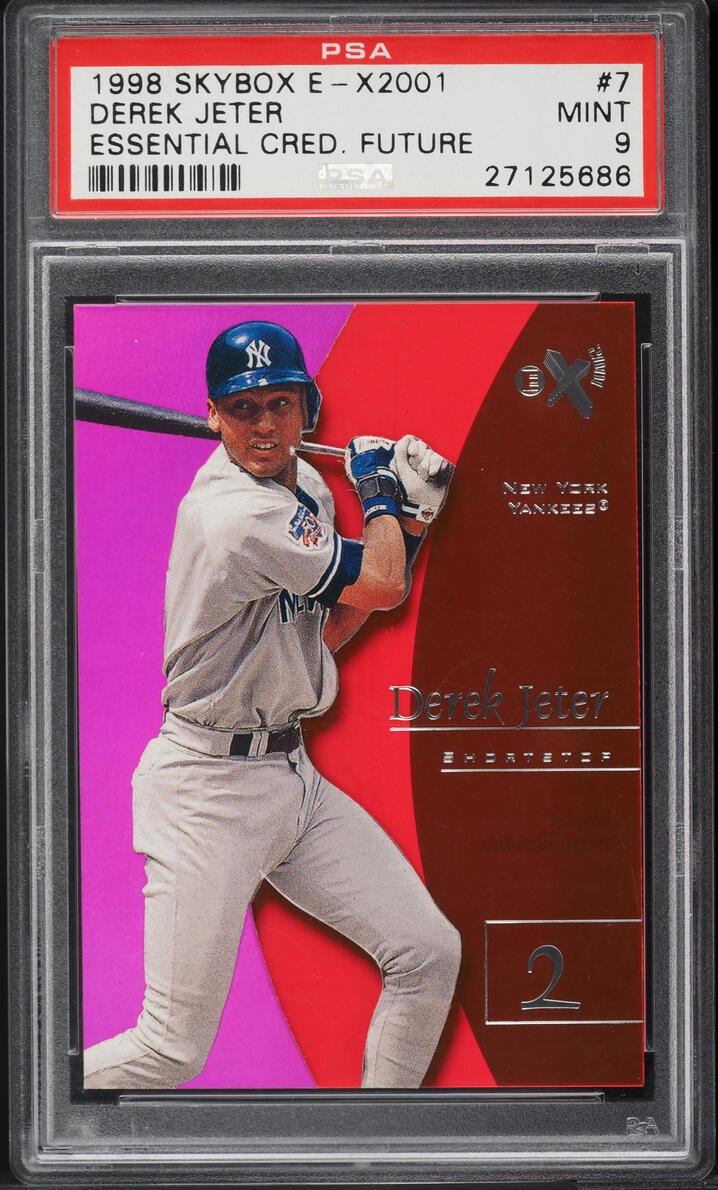 1998 Skybox E-X '01 Essential Credentials Future Derek Jeter /94 #7 PSA 9 MINT