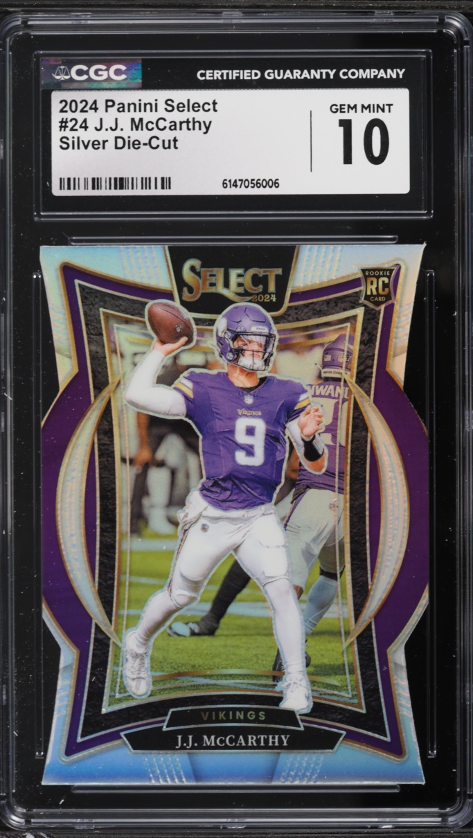 2024 Select Concourse Silver Die-Cut J.J. McCarthy ROOKIE #24 CGC 10 GEM MINT