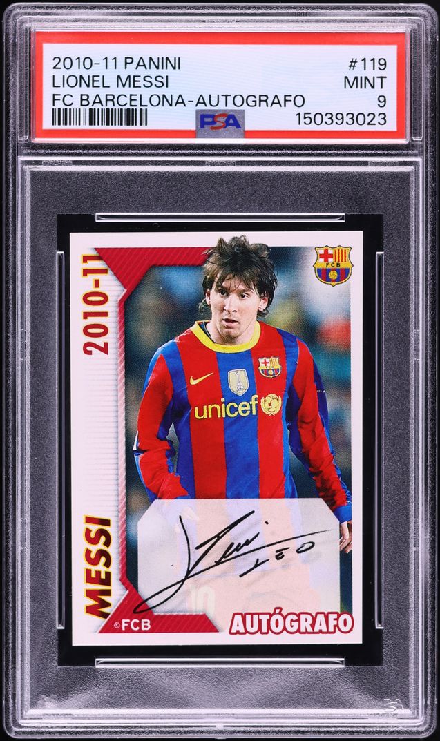 2010 Panini FC Barcelona Lionel Messi #119 PSA 9 MINT