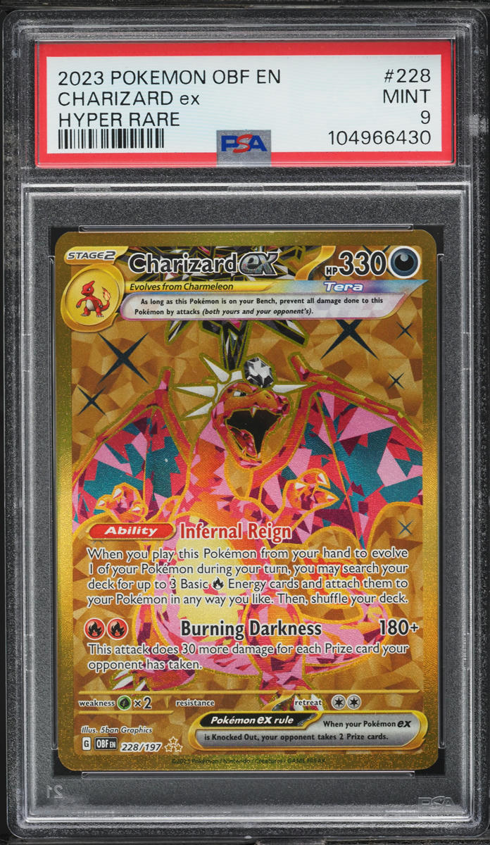 2023 Pokemon SV Obsidian Flames Full Art Charizard ex #228 PSA 9 MINT
