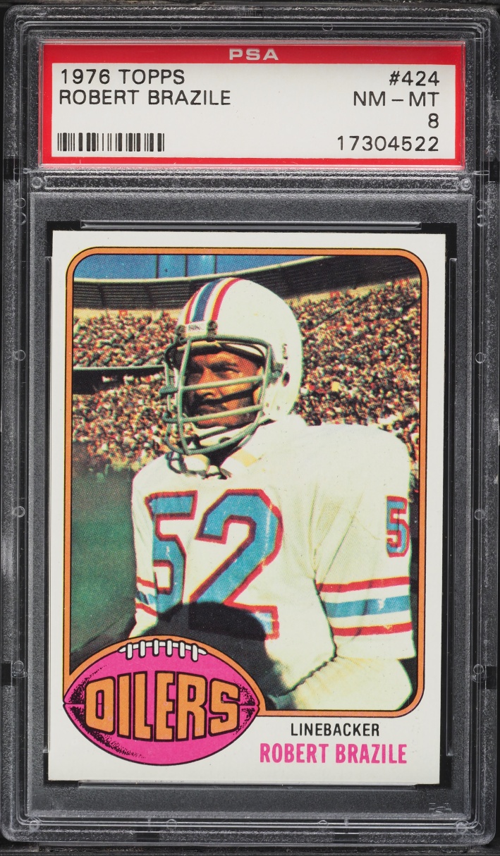 1976 Topps Football Robert Brazile ROOKIE #424 PSA 8 NM-MT