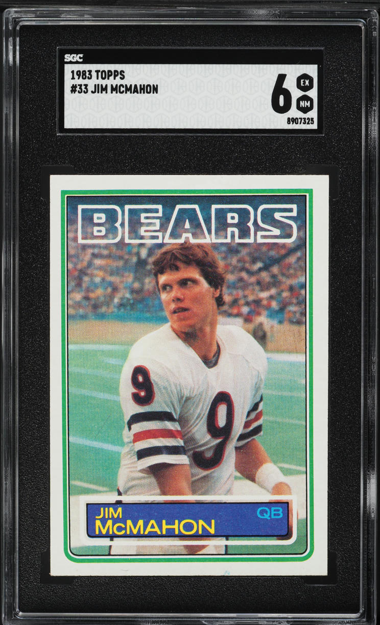 1983 Topps Football Jim McMahon ROOKIE #33 SGC 6 EXMT