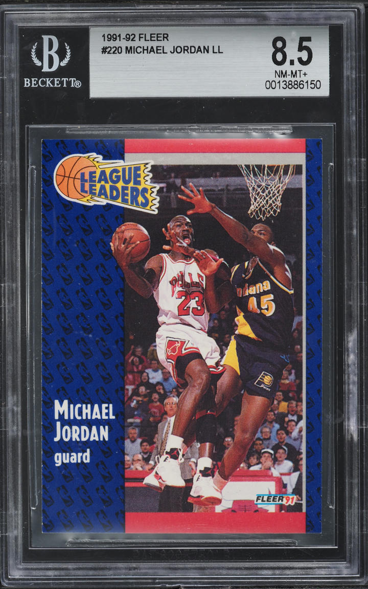 1991 Fleer Basketball Michael Jordan #220 BGS 8.5 NM-MT+