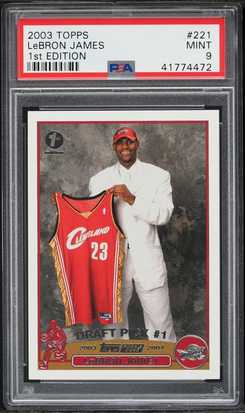 2003 Topps LeBron James ROOKIE #221 PSA 9 MINT on Fanatics Collect
