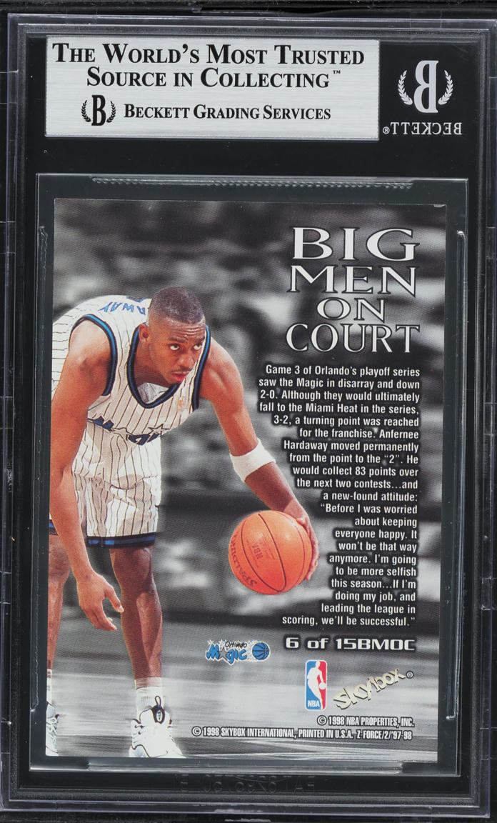 1997 Skybox Z-Force Big Men On Court Anfernee Hardaway #6