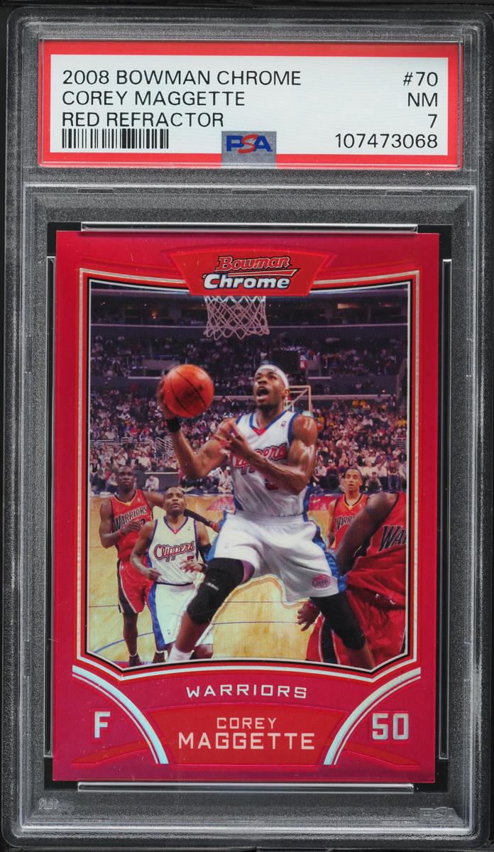 2008 Bowman Chrome Red Refractor Corey Maggette 5/5 #70 PSA 7 NRMT - Photo 1