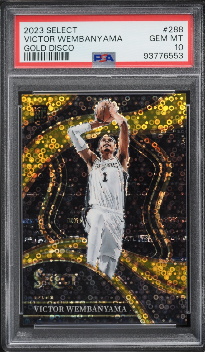 2023 Select Courtside Gold Disco Victor Wembanyama ROOKIE /10 #288 PSA 10 GEM MINT