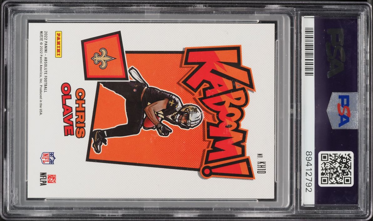 2022 Absolute Kaboom! Horizontal Gold Chris Olave ROOKIE 1/10 #KH10 PSA 10 GEM MINT