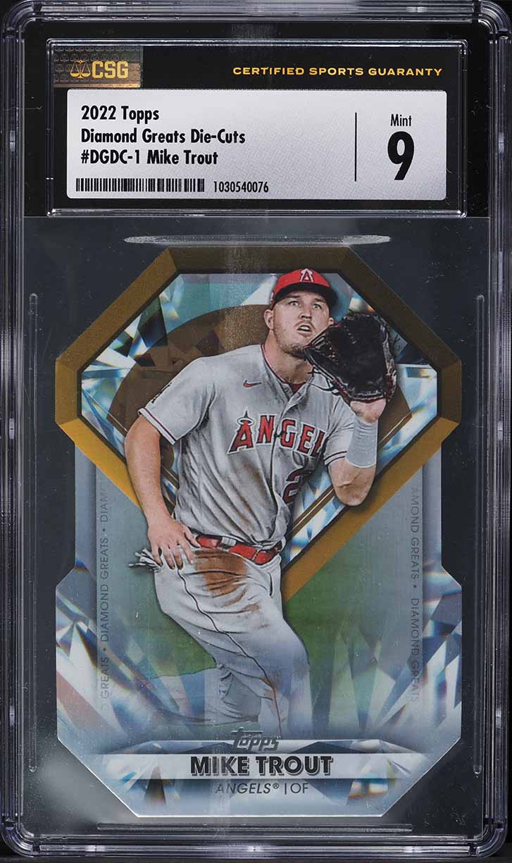 2022 Topps Diamond Greats Die-Cuts Mike Trout #DGDC-1 CSG 9 MINT