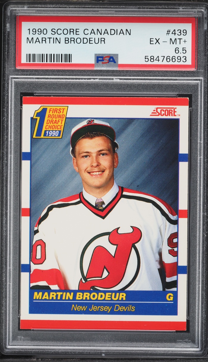 1990 Score Canadian Martin Brodeur ROOKIE #439 PSA 6.5 EXMT+