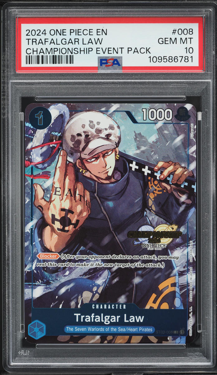 2024 One Piece Championship Event Pack Trafalgar Law #P-008 PSA 10 GEM MINT