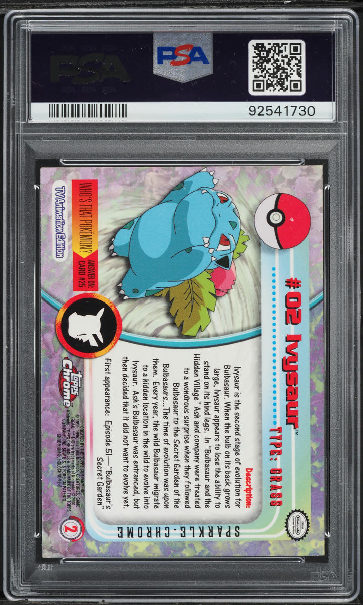 2000 Topps Chrome Pokemon Series 1 Sparkle Ivysaur #2 PSA 10 GEM MINT