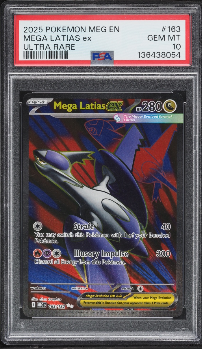 2025 Pokemon Mega Evolution Full Art Mega Latias Ex #163 PSA 10 GEM MINT