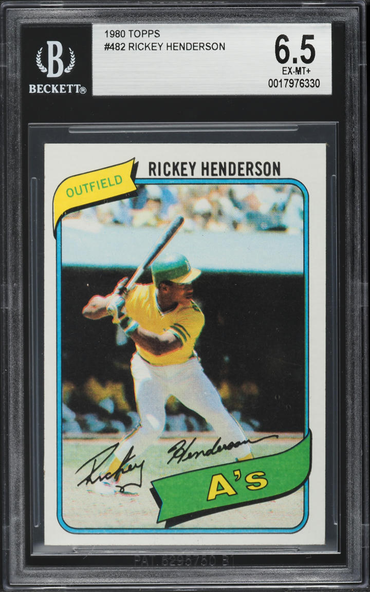 1980 Topps Rickey Henderson ROOKIE #482 BGS 6.5 EXMT+