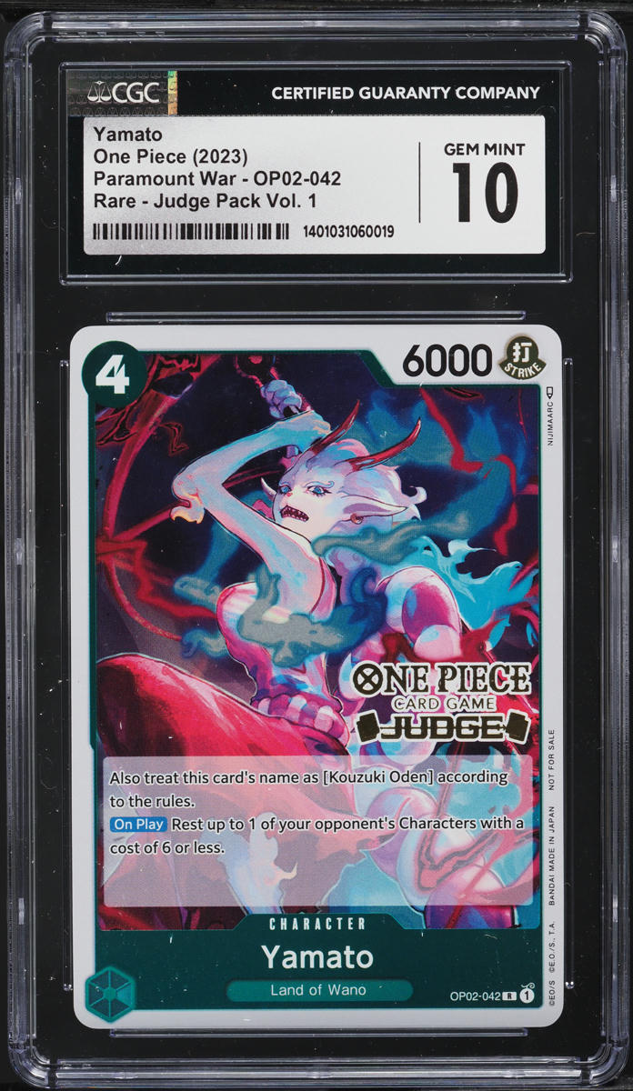 2023 One Piece Paramount War Judge Pack Vol.1 Yamato #OP02-042 CGC 10 GEM MINT - Main Image