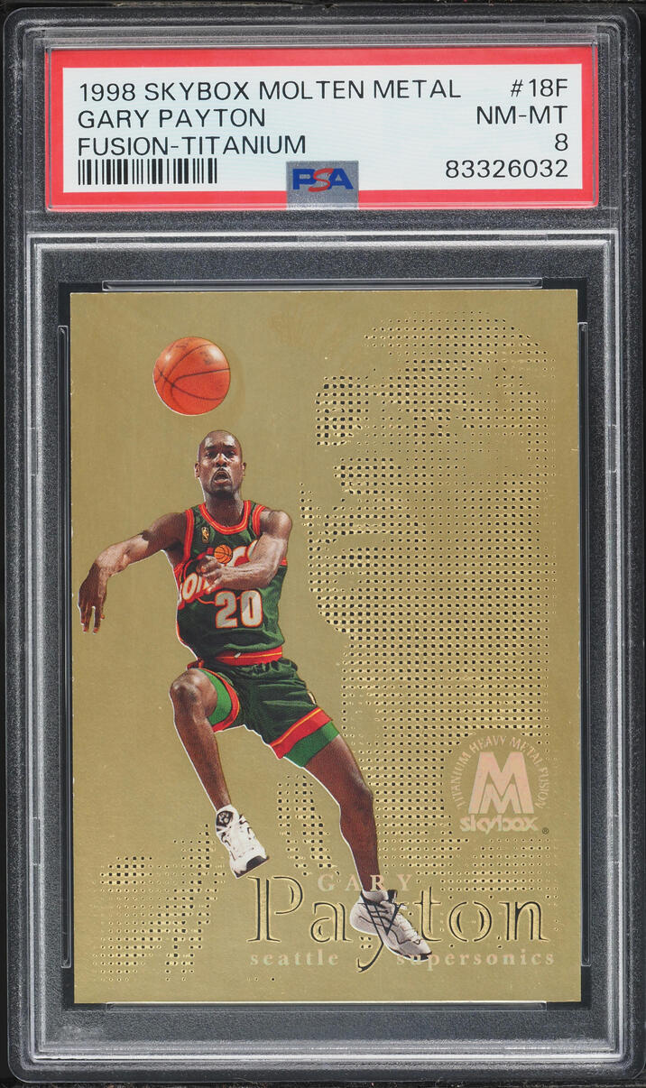 1998 Skybox Molten Metal Fusion Titanium Gary Payton #18F PSA 8 NM-MT