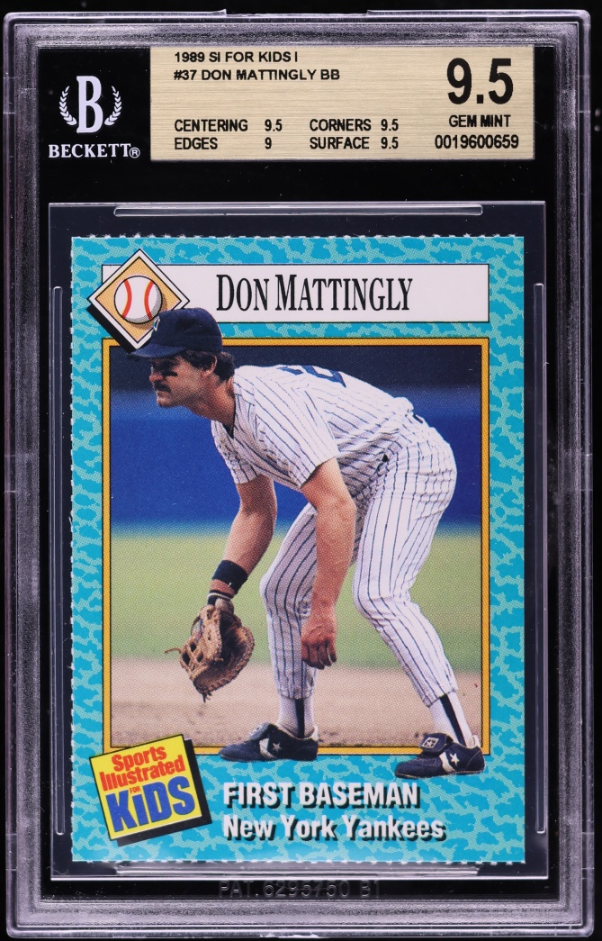 1989 Sports Illustrated For Kids I Don Mattingly #37 BGS 9.5 GEM MINT