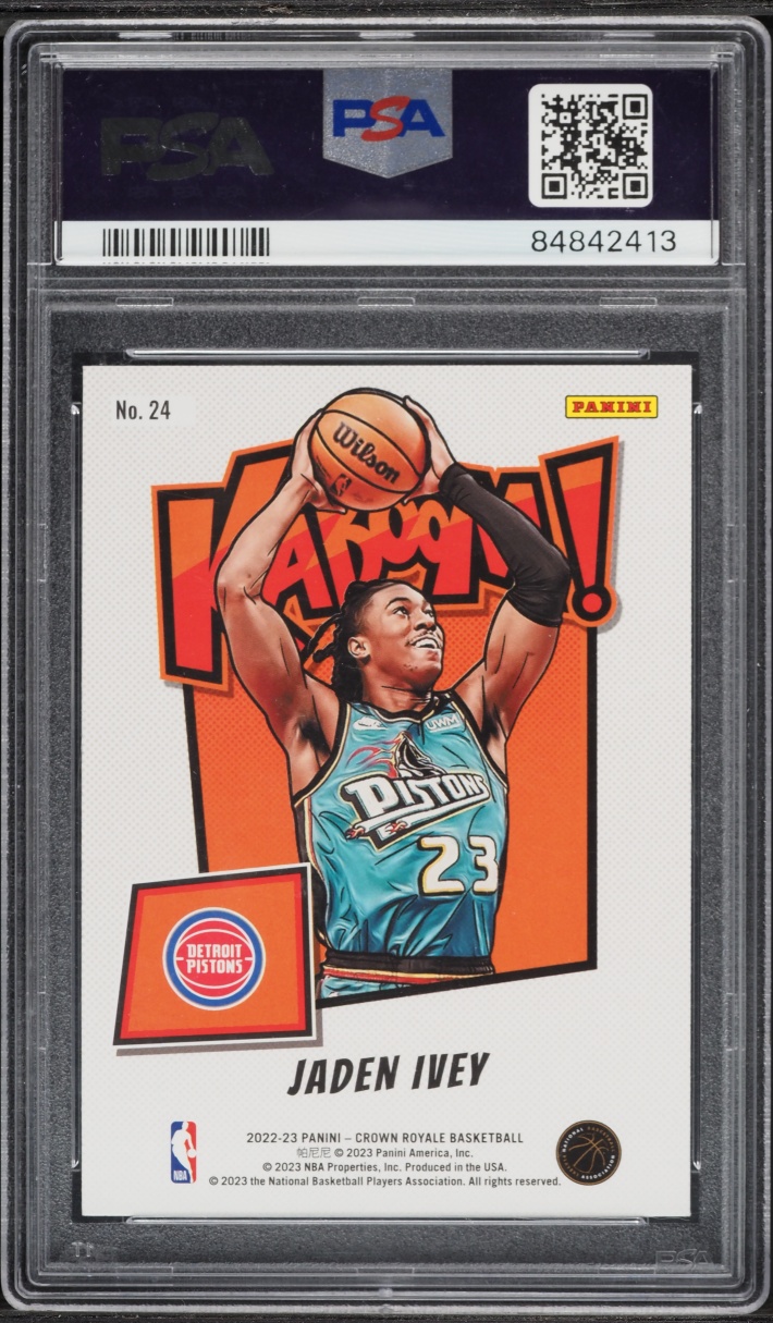 2022 Crown Royale Kaboom! Jaden Ivey ROOKIE #24 PSA 10 GEM MINT