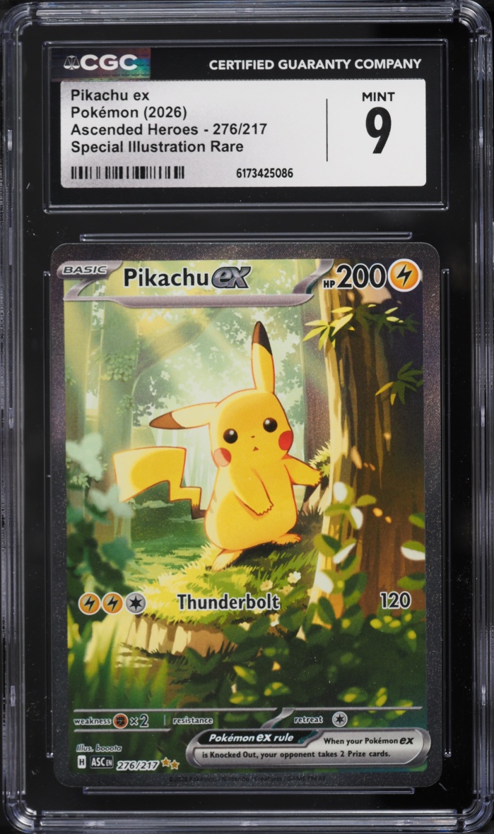 2026 Pokemon Mega Evolution Ascended Heroes SIR Pikachu ex #276 CGC 9 MINT