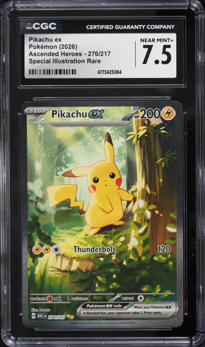 2026 Pokemon Mega Evolution Ascended Heroes SIR Pikachu ex #276 CGC 7.5 NRMT+