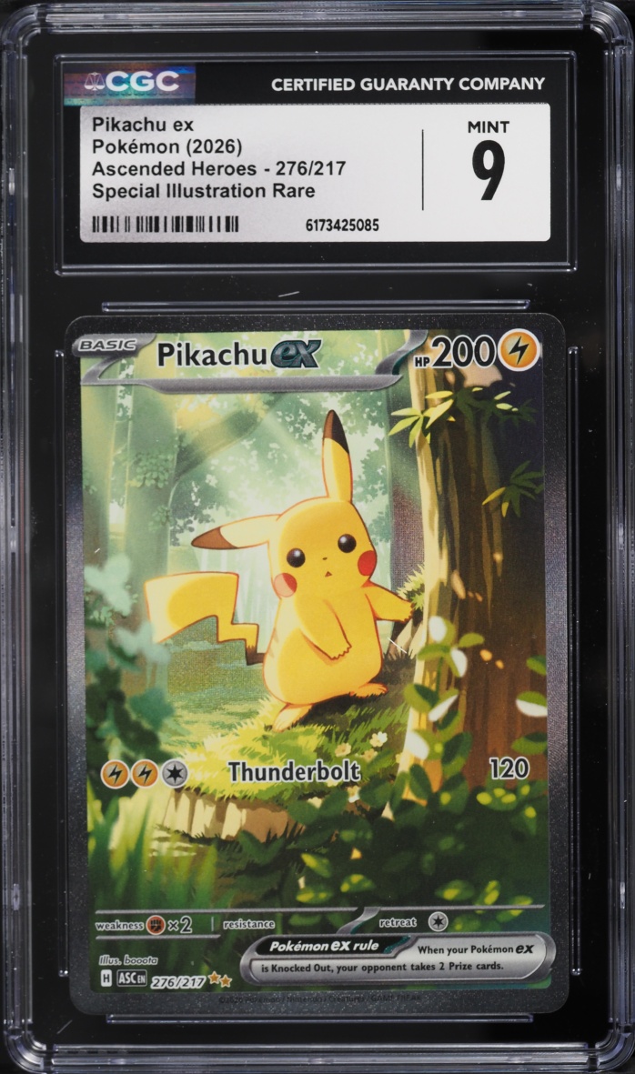 2026 Pokemon Mega Evolution Ascended Heroes SIR Pikachu ex #276 CGC 9 MINT