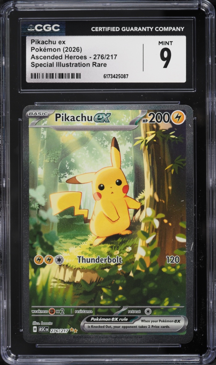 2026 Pokemon Mega Evolution Ascended Heroes SIR Pikachu ex #276 CGC 9 MINT