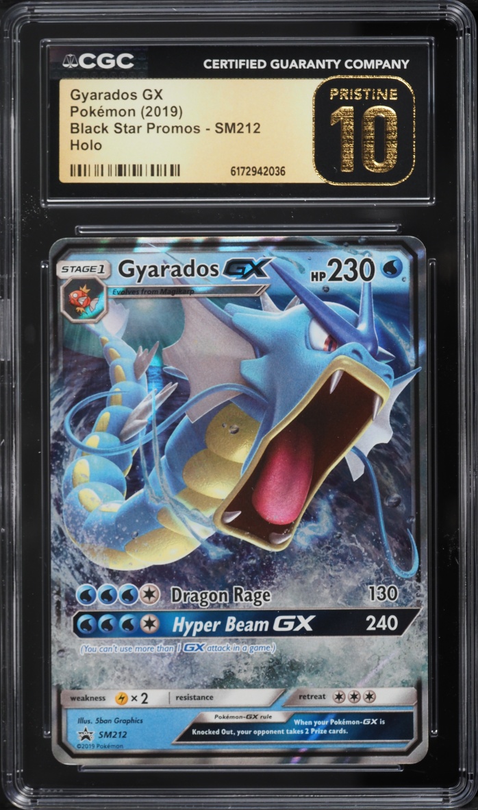 2019 Pokemon Sun & Moon Promo Hidden Fates Holo Gyarados GX #SM212 CGC 10 PRISTINE