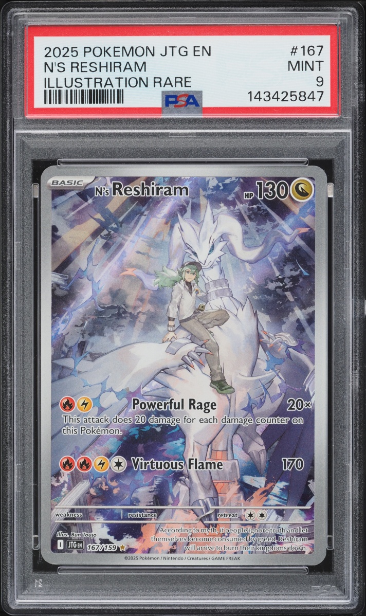 2025 Pokemon Scarlet & Violet Journey Together IR N's Reshiram #167 PSA 9 MINT