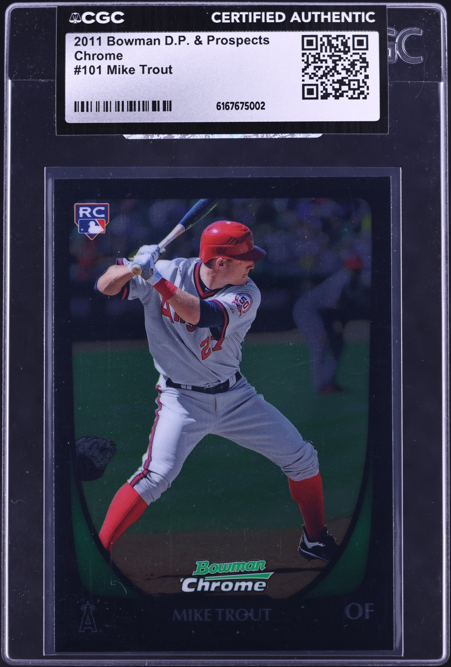 2011 Bowman Chrome Mike Trout ROOKIE #101 CGC AUTH