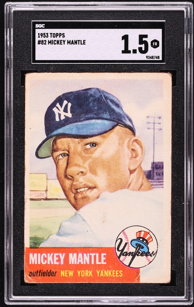 1953 Topps Mickey Mantle #82 SGC 1.5 FR