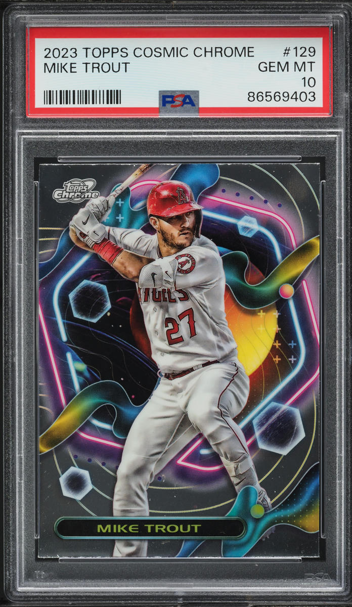 2023 Topps Chrome Cosmic Mike Trout #129 PSA 10 GEM MINT