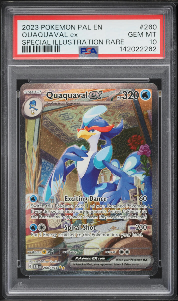 2023 Pokemon Scarlet & Violet Paldea Evolved SIR Quaquaval Ex #260 PSA 10 GEM MINT