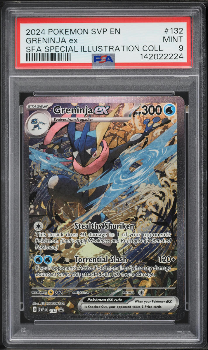2024 Pokemon Scarlet & Violet Promo Illustration Collection Greninja Ex #132 PSA 9 MINT