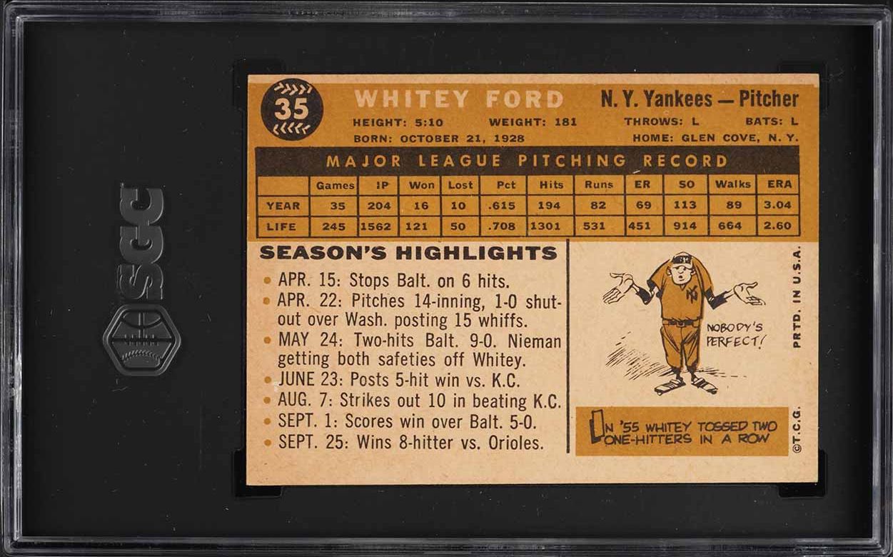 1960 Topps Whitey Ford #35 SGC 5.5 EX+
