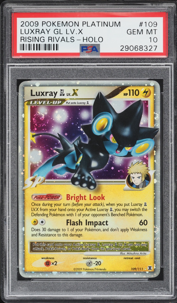 2009 Pokemon Platinum Rising Rivals Holo Luxray GL LV. X #109 PSA 10 GEM MINT