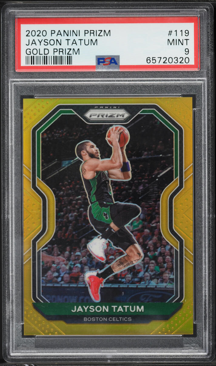 2020 Panini Prizm Gold Jayson Tatum /10 #119 PSA 9 MINT - Photo 1