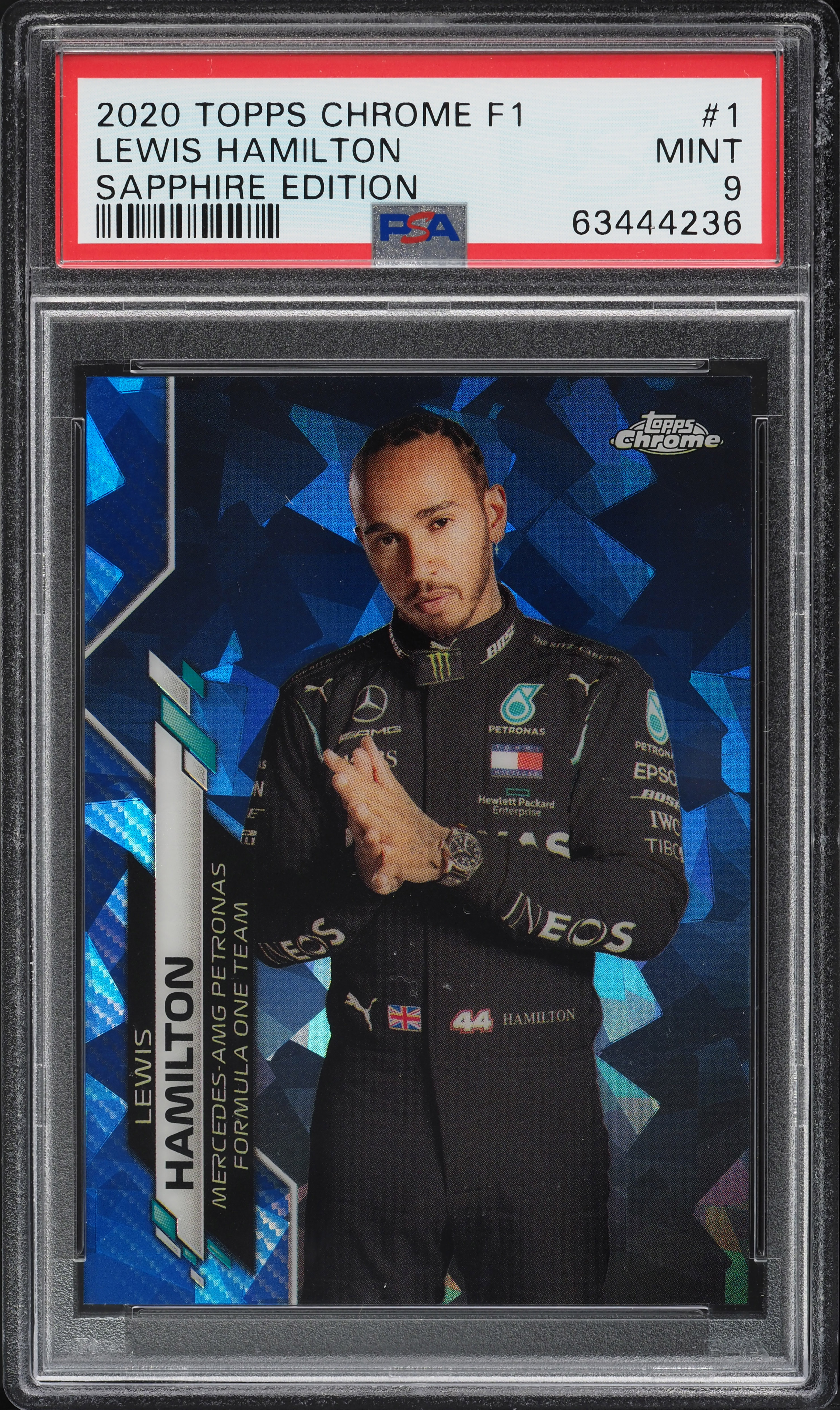 2020 Topps Chrome Formula 1 F1 Sapphire Lewis Hamilton #1