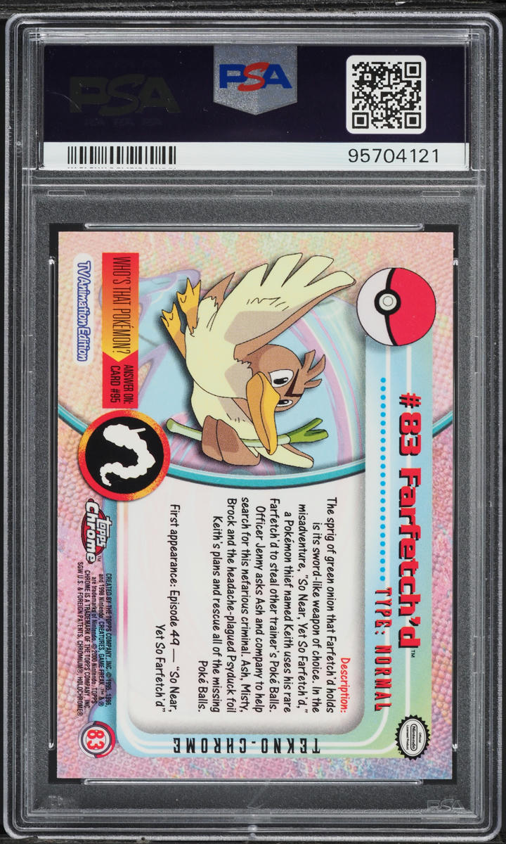 2000 Topps Chrome Pokemon Series 2 Tekno Farfetch'd #83 PSA 10 GEM MINT