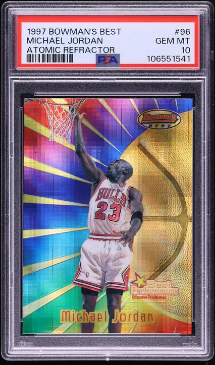 コービー・ブライアント1997 Bowman's Refractor Kobe Bryant 1997-98 Bowman's Best #88 Atomic Refractor PSA 8