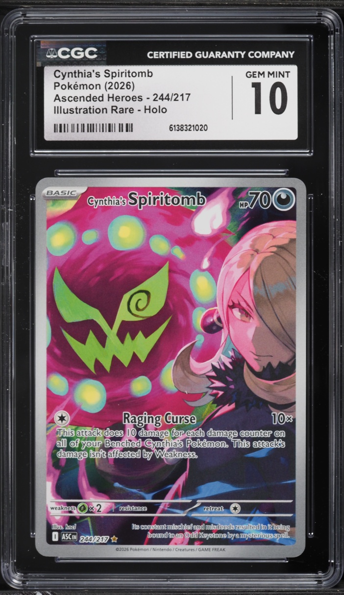 2026 Pokemon Mega Evolution Ascended Heroes IR Cynthia's Spiritomb #244 CGC 10 GEM MINT